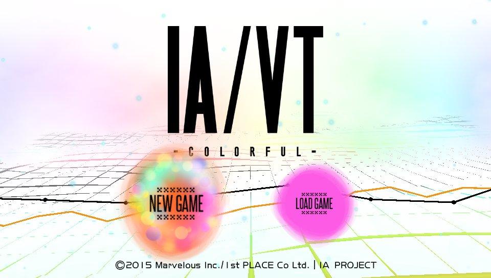 IA/VT Colorful title screen for Playstation Vita