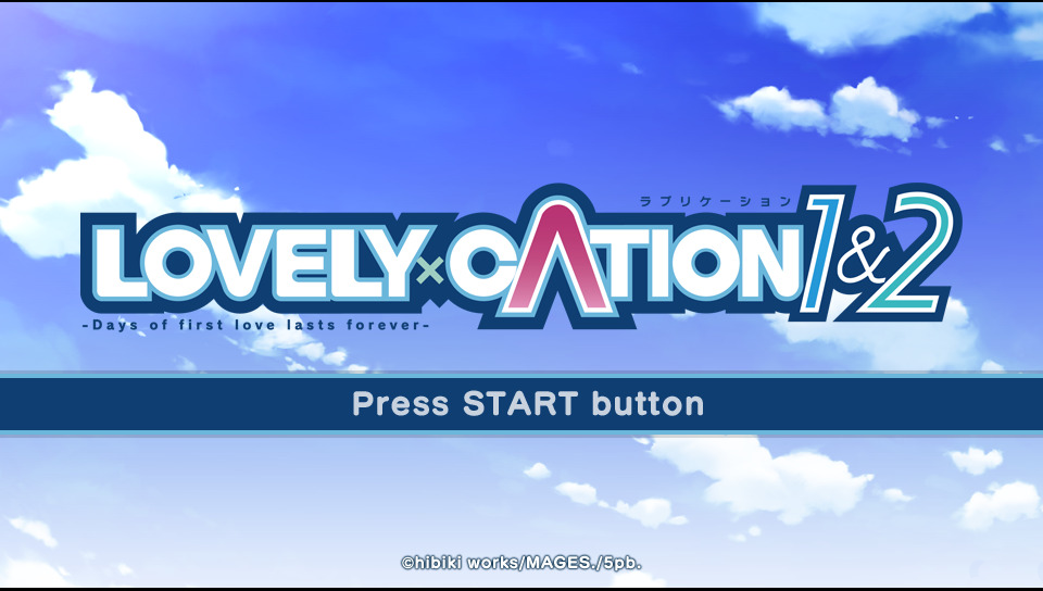 LOVELY x CATION 1 & 2 title screen for Playstation Vita
