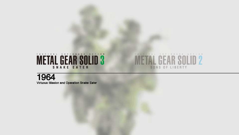Metal Gear Solid HD Collection title screen for Playstation Vita