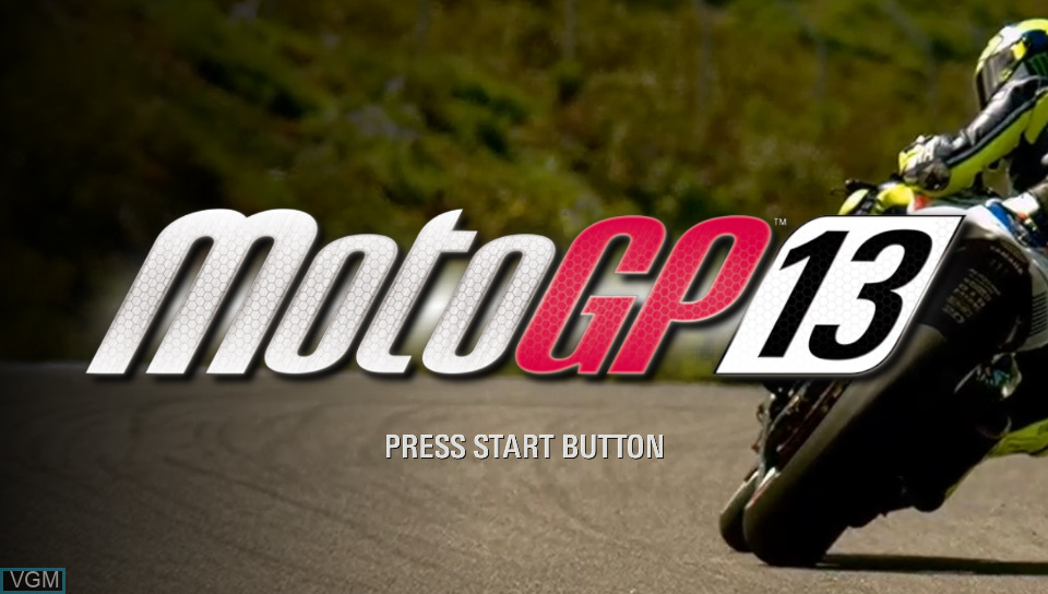 MotoGP 13 title screen for Playstation Vita