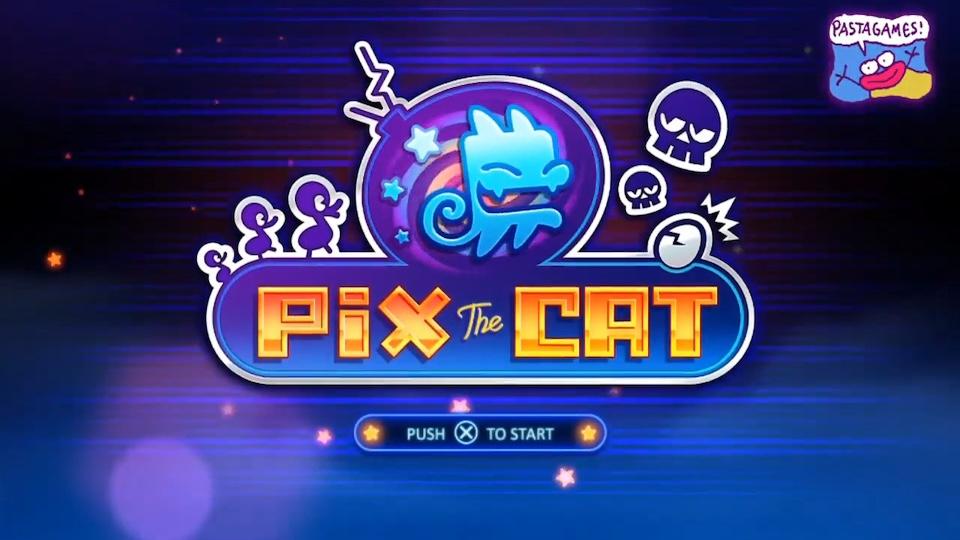 Pix the Cat title screen for Playstation Vita