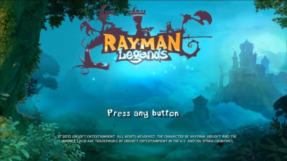 Rayman Legends title screen for Playstation Vita