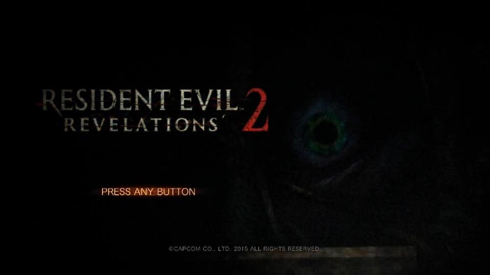 Resident Evil Revelations 2 title screen for Playstation Vita