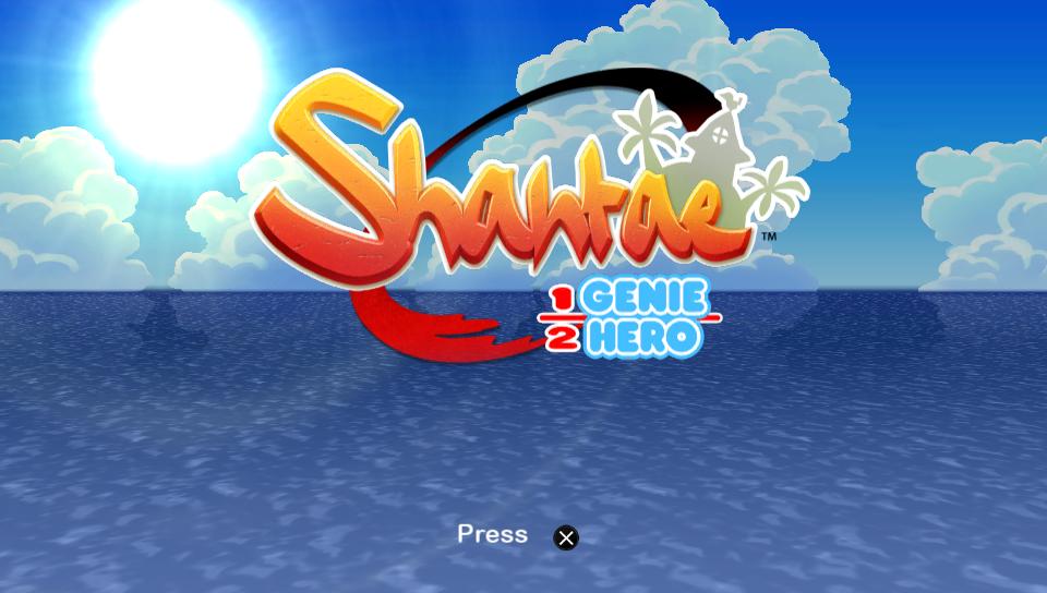 Shantae Half-Genie Hero title screen for Playstation Vita