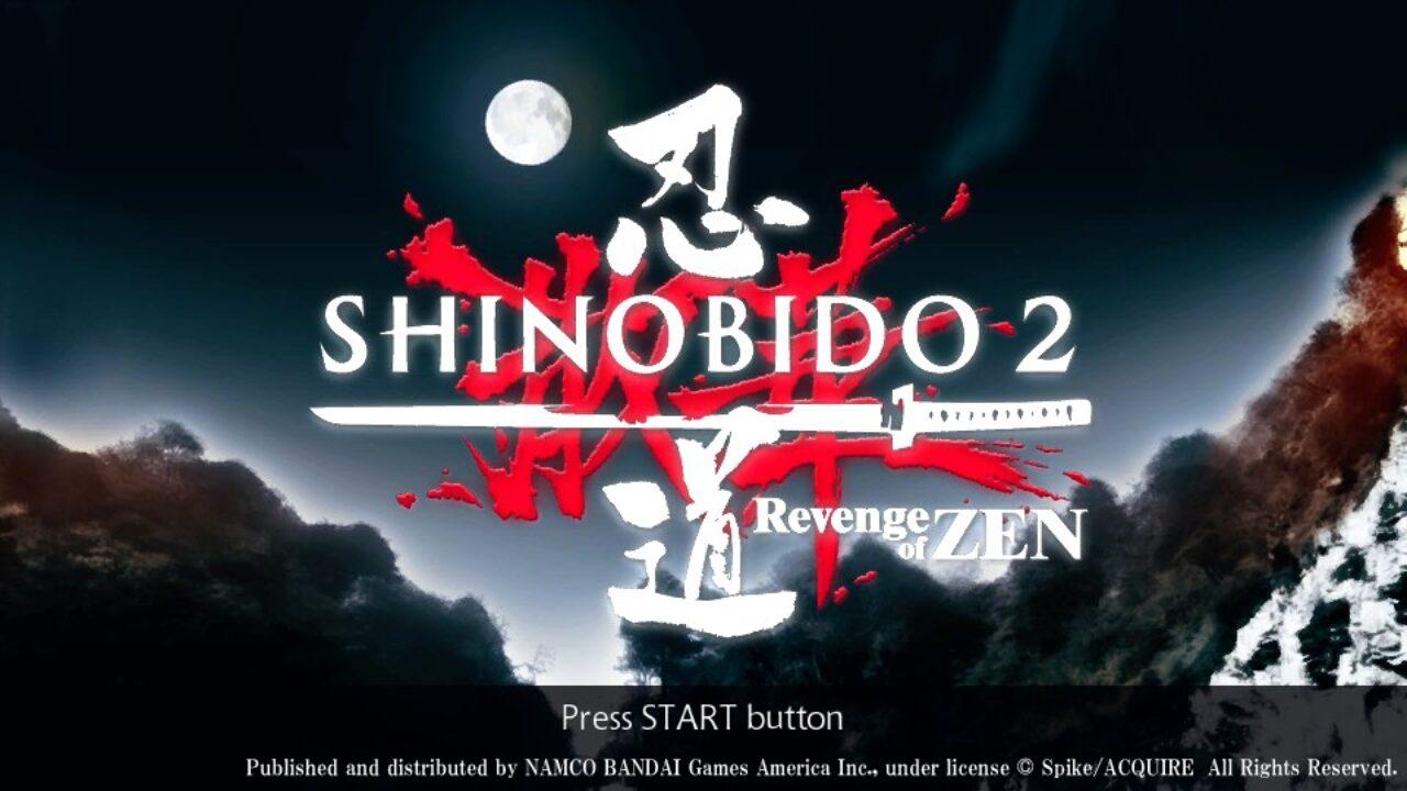 Shinobido 2: Revenge Of Zen title screen for Playstation Vita