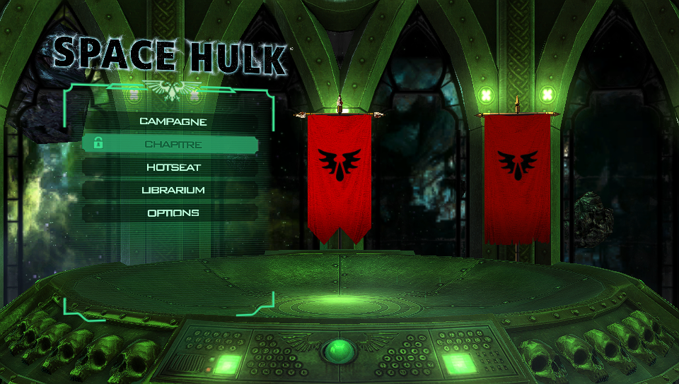 Space Hulk title screen for Playstation Vita