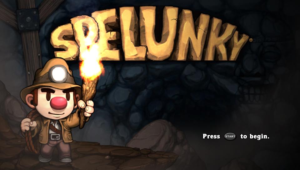 Spelunky title screen for Playstation Vita