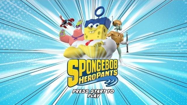SpongeBob HeroPants title screen for Playstation Vita