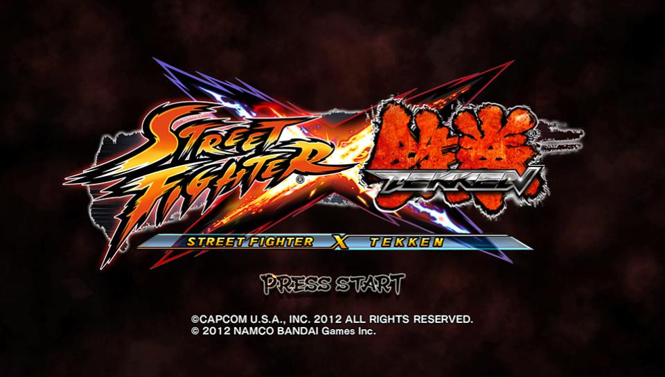Street Fighter X Tekken title screen for Playstation Vita