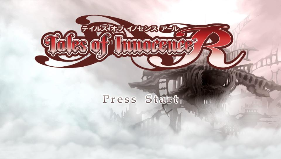 Tales of Innocence R title screen for Playstation Vita
