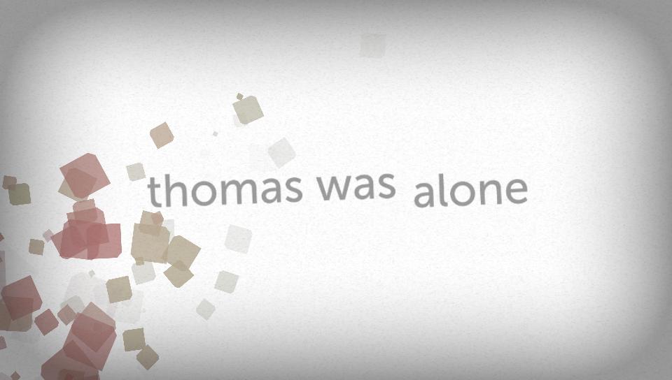 Thomas Was Alone title screen for Playstation Vita