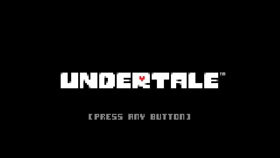 Undertale title screen for Playstation Vita