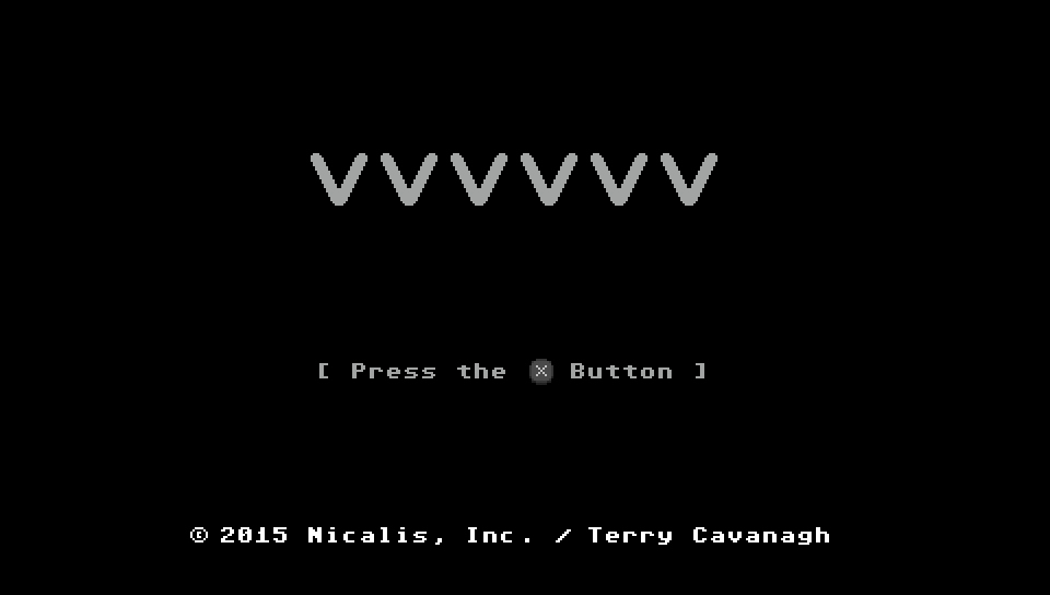 VVVVVV title screen for Playstation Vita
