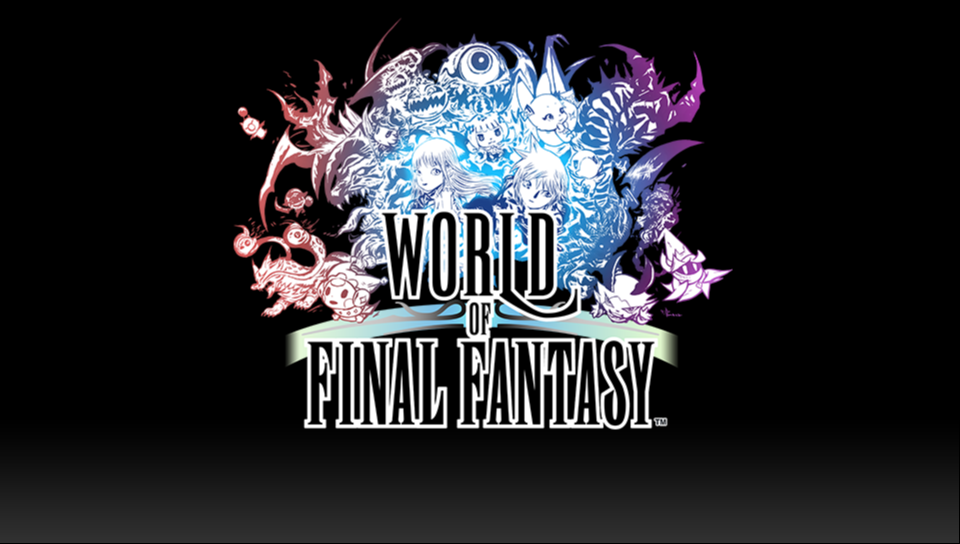 World of Final Fantasy title screen for Playstation Vita