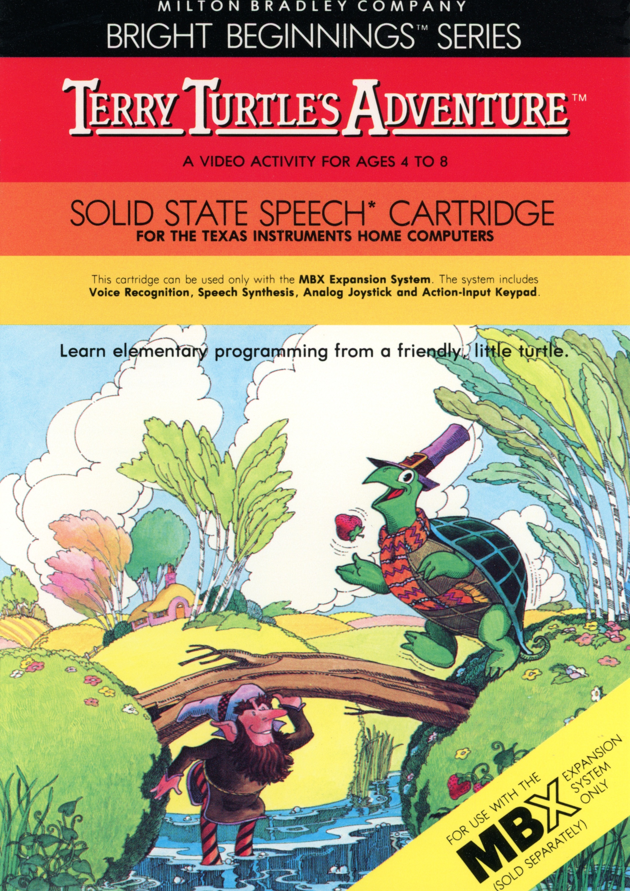 Terry Turtles Adventure box art for TI-99