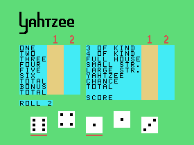 Yahtzee screenshot 2 for TI-99
