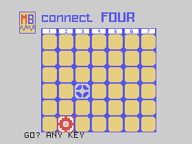 Connect Four title screen for TI-99