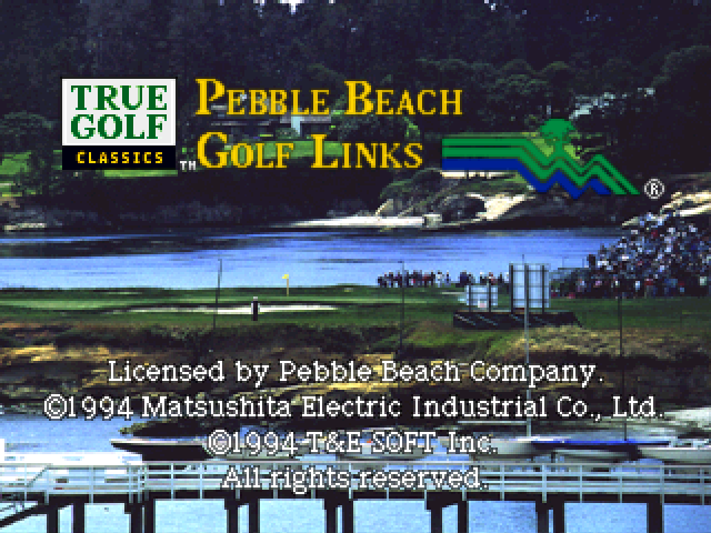 Pebble Beach No Hatou title screen for 3DO