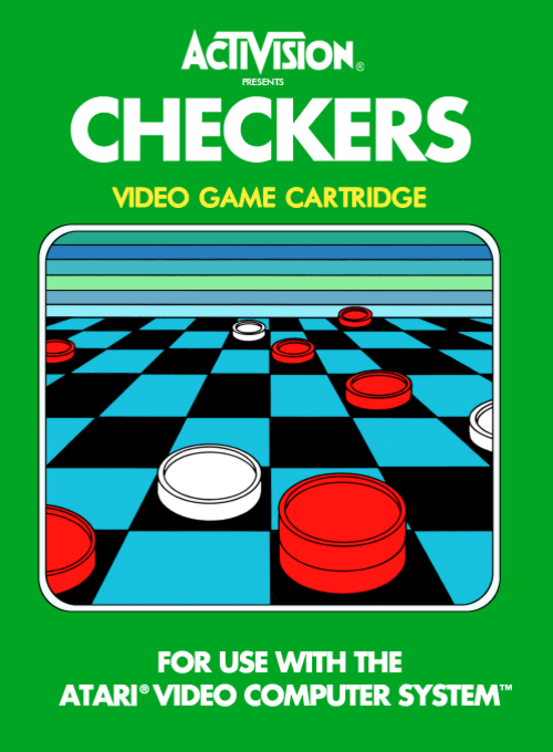 Checkers box art for Atari 2600