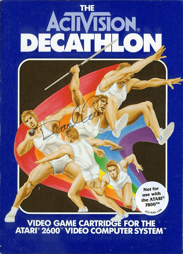 Decathlon box art for Atari 2600