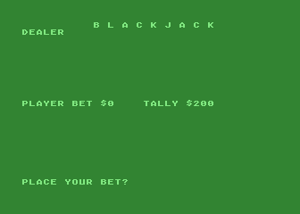 Blackjack screenshot 4 for Atari 2600
