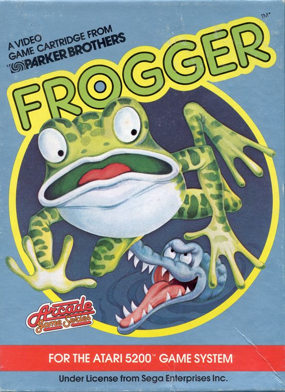 Frogger box art for Atari 5200
