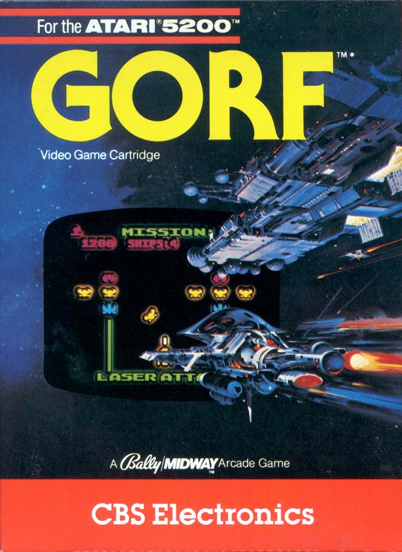 Gorf box art for Atari 5200