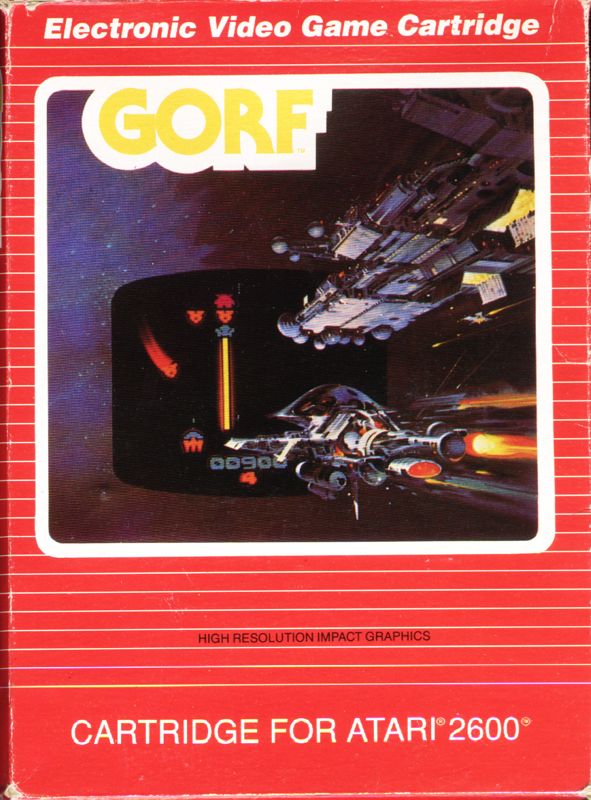 Gorf box art for Atari 5200