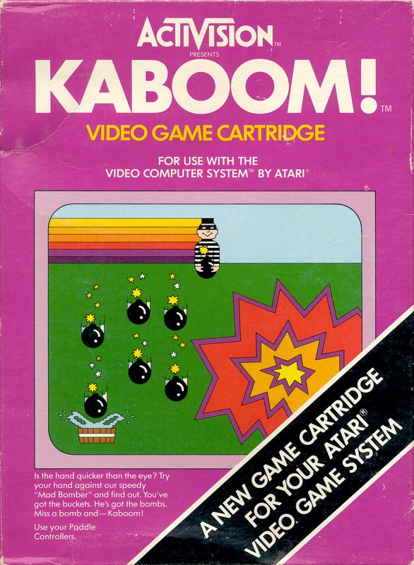 Kaboom! box art for Atari 5200