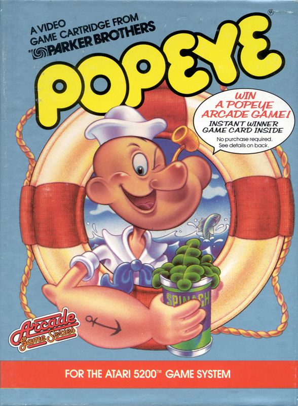 Popeye box art for Atari 5200