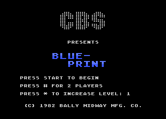 Blue Print screenshot 3 for Atari 5200