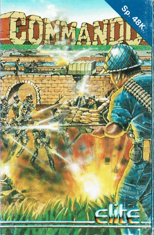 Commando box art for Atari 7800