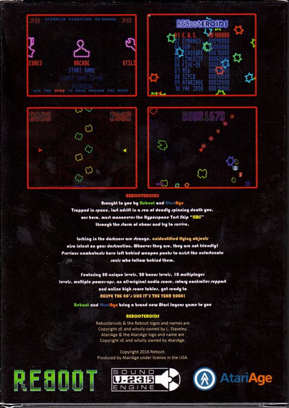 Rebooteroids box art for Jaguar