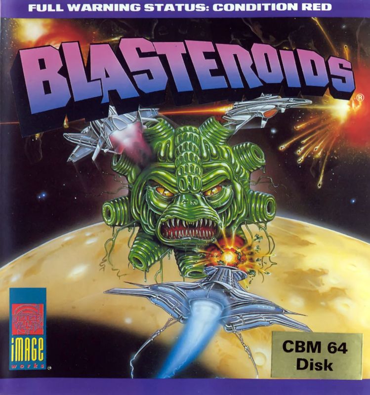 Blasteroids box art for Atari ST