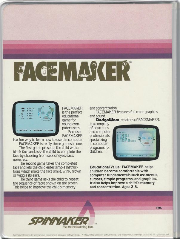 Facemaker box art for Colecovision