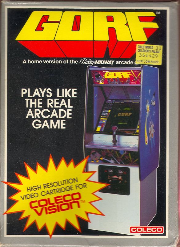 Gorf box art for Colecovision
