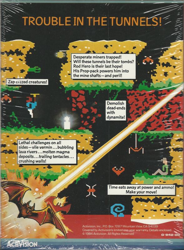 H.E.R.O. box art for Colecovision