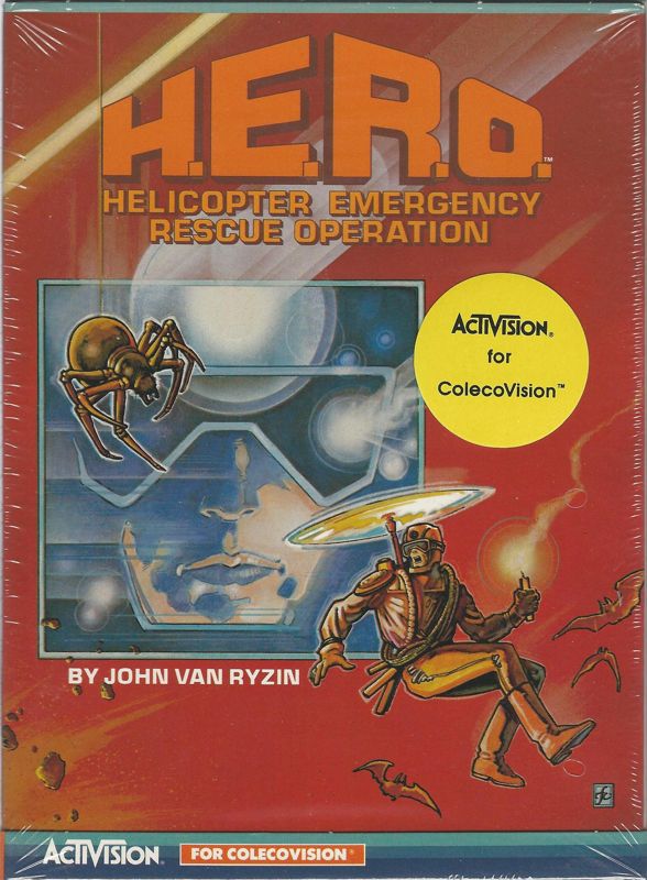 H.E.R.O. box art for Colecovision