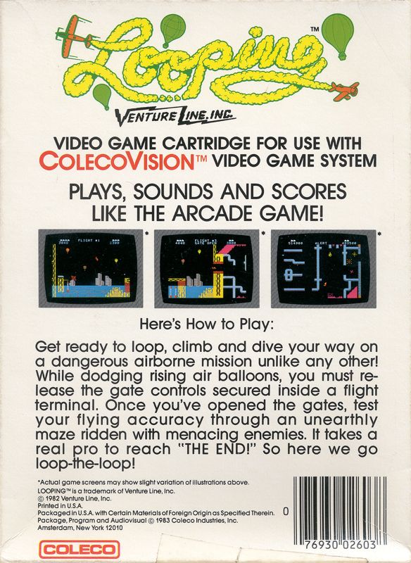 Looping box art for Colecovision