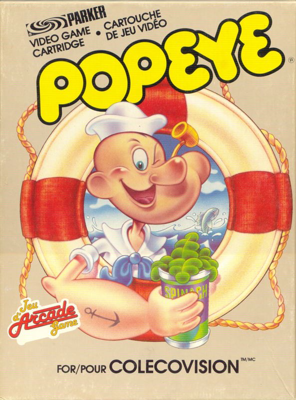 Popeye box art for Colecovision