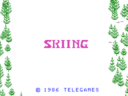 Skiing box art for Colecovision