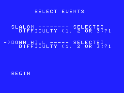Skiing screenshot 5 for Colecovision
