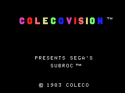 Subroc screenshot 3 for Colecovision