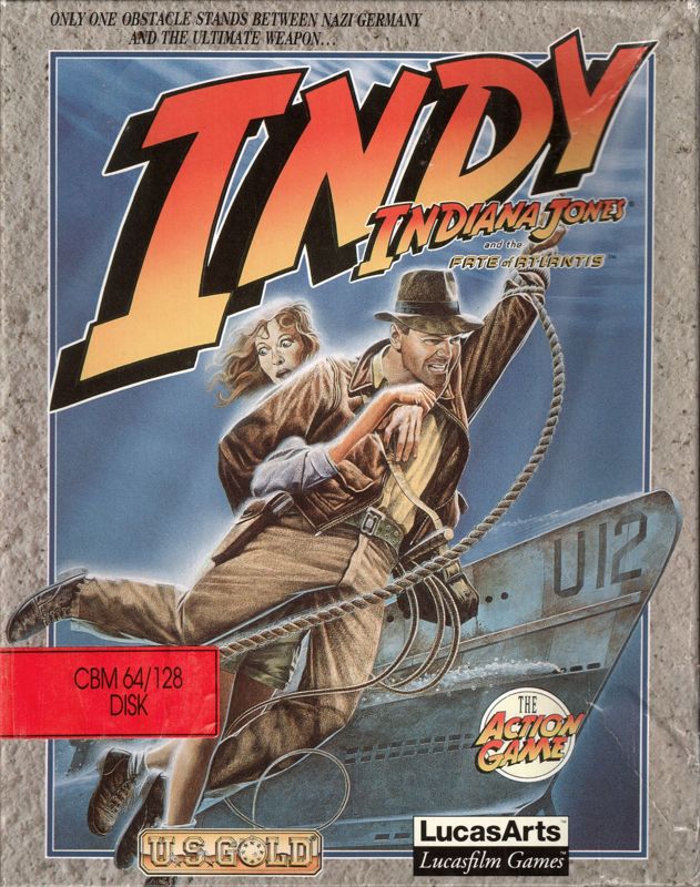 Atlantis box art for Commodore 64