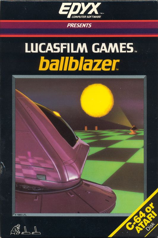 Ballblazer box art for Commodore 64