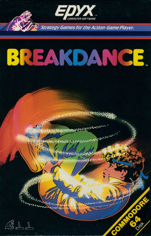Breakdance box art for Commodore 64