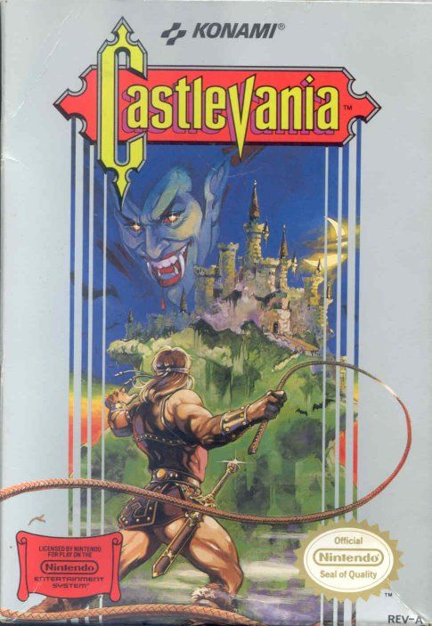 Castlevania box art for Commodore 64
