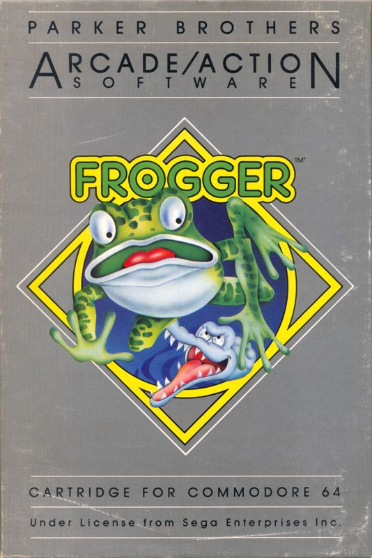 Frogger box art for Commodore 64
