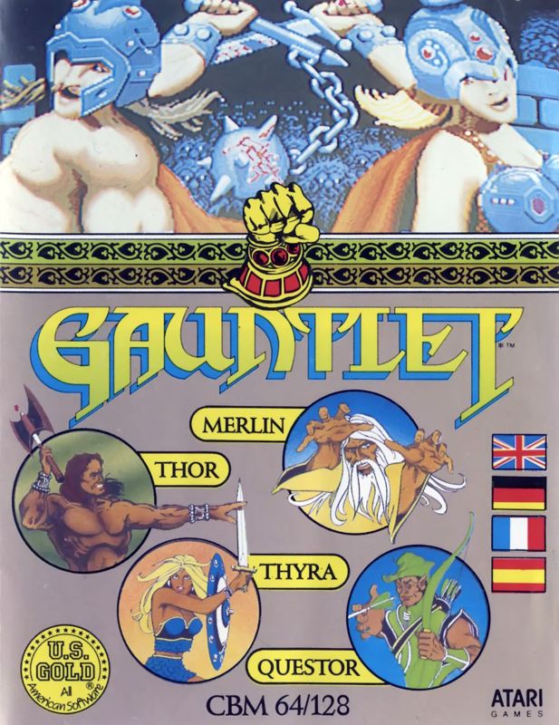 Gauntlet box art for Commodore 64