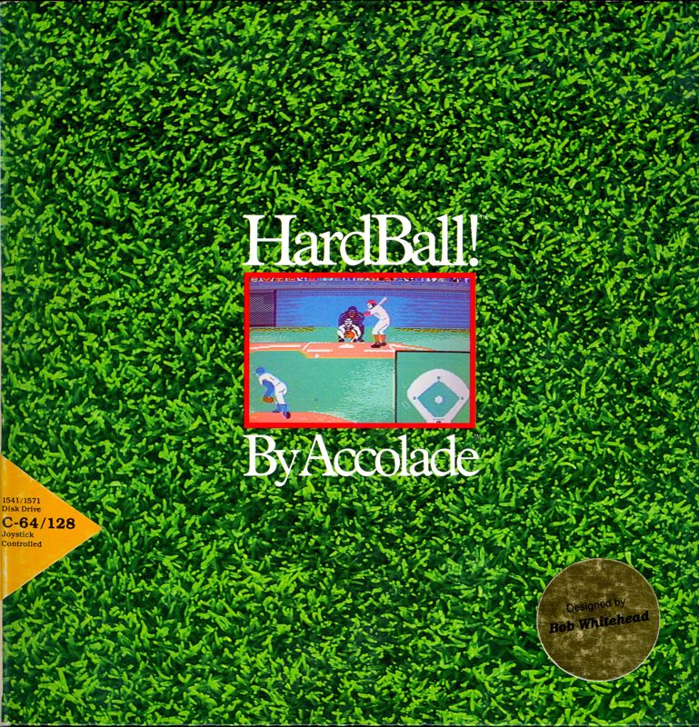 HardBall box art for Commodore 64